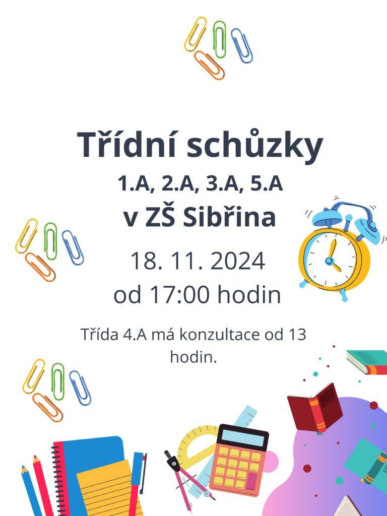 Třídní schůzky listopad 2024